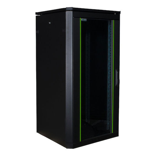 Lanview С крака Рак кабинет 22U 60x60x116.4см Черен