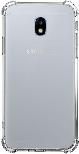 Samsung J3 2017 J330 Удароустойчива Калъфка Прозрачен Силикон Защита от падане ъгли Пластмасова Задна Корицa Ishield Прозрачен