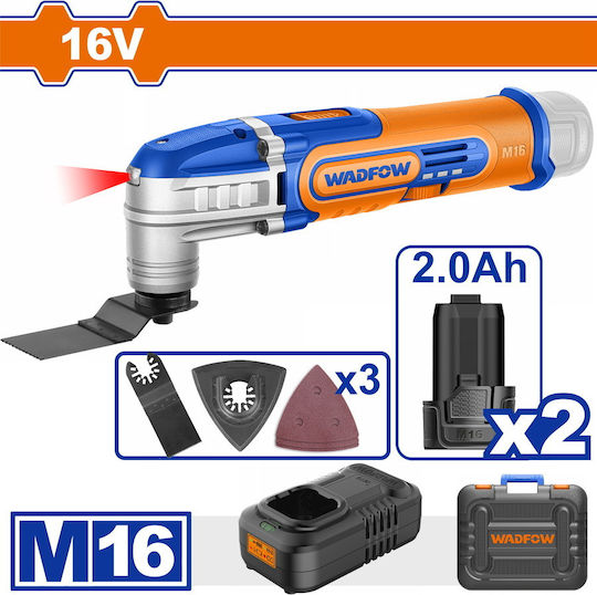 Wadfow Electric Oscillating Multi Tool 16V 2x2Ah with Speed Control WMUM5012E
