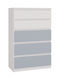 Kids Wooden Cabinet White 70x40x110cm