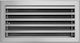 Karkon Rectangular Fireplace Air Shutter White 20x15cm