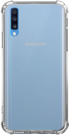 Samsung A70 Shockproof Case Transparent Silicone Anti-drop Corners Plastic Back Cover Ishield Clear