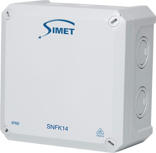 Simet Surface Mounted Electrical Box Watertight IP66 in Gray Color 3pcs