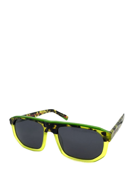 Funky Buddha Unisex Γυαλιά Ηλίου με Πολύχρωμο Κοκκάλινο Σκελετό και Γκρι Φακό FBS2083/002