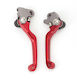 Innovaciones MS Set Brems-/Kupplungshebel für Motorräder Flexibel Einstellbar Rot L10M-R06M