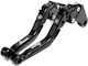 Innovaciones MS Set of Motorcycle Brake/Clutch Levers Flexible Adjustable for Piaggio Vespa / GTS 300 / GTS 125 / GTS 250 for Sym GTS 300 / GTS 250 for Vespa GTS 300 / GTS 250 / LX Black R260/R260