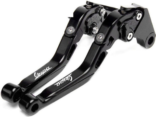 Innovaciones MS Set of Motorcycle Brake/Clutch Levers Flexible Adjustable for Piaggio Vespa / GTS 300 / GTS 125 / GTS 250 for Sym GTS 300 / GTS 250 for Vespa GTS 300 / GTS 250 / LX Black R260/R260