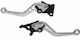 Set of Motorcycle Brake/Clutch Levers Silver 6175