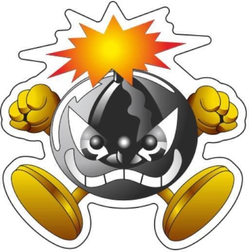Universal PM Bombs Lux Label Decorative Sticker 2pcs 48022p Print