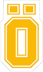 Малък Стикер Öhlins ö Жълт 17mm X 32mm