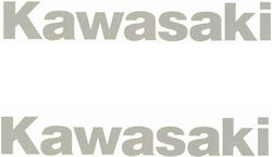 Αυτοκόλλητα Ρεζερβουάρ Kawasaki 22 X 3,5 Εκ Ασημί