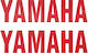 Стикери Лого Yamaha Релефен Червен