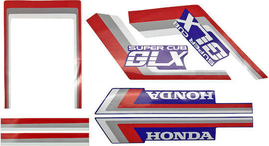 Αυτοκολλητα Σετ Honda Glx Μπλε Κοκκινο