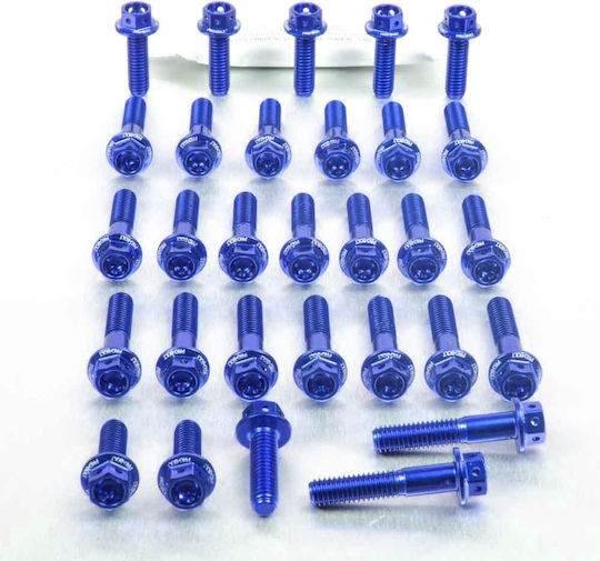 Κιτ Βιδες Εξαγωνες Aluminium Engine Kit Race Spec Mt-07 Eya186hxrbe Blue Pro Bolt