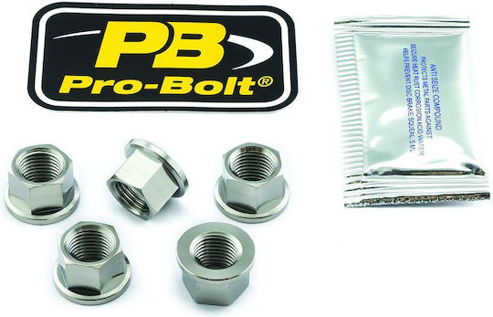 Pro Bolt Titanium Ti5spn12 Gear Nuts 12x1.25 5 Pieces Honda CB 600 F 98-12 Triumph Thunderbird 900 Sport 97-04