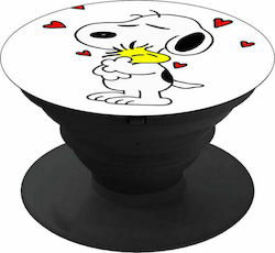 Snoopy Love Поп Сокет Черна База За Държане На Телефон В Ръка