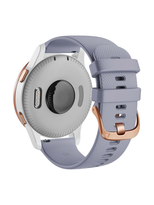 Каишка Силикон Сив (Vivoactive 4S / Vivomove 3S)