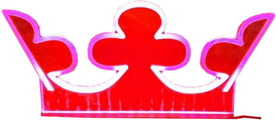 3D Decorative Cabin Sign Red Led 12v24v Scania 500mm 110mm Cable 15m Plug Lighter Socket