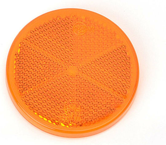 Round Reflector Was Orange Sticker 61 Mm 1 Pc