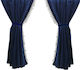 Velours Vorhänge Set 2 Stück Volvo Scania Daf Mercedes Man Iveco Renault Blauen