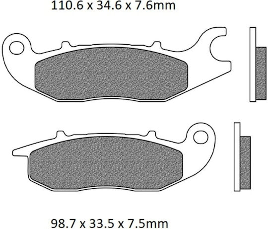 Τακάκια Σετ Fa375 Οργανικά Honda Anf 125cc Innova Γνήσια37585