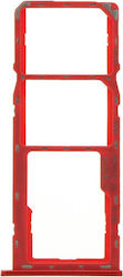Sim Card Tray Samsung Galaxy A20s Dual Card Version Red Sim Card Tray Samsung Galaxy A20s Dual Card Version Red