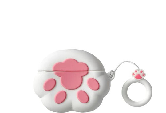 Lykl Cat Paw Θήκη Σιλικόνης σε Λευκό χρώμα για Apple AirPods 3