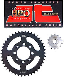 JT Sprockets Kit lanț și pinion pentru Modenas Kriss 115 DB EUR - Kriss 115 DB EUR