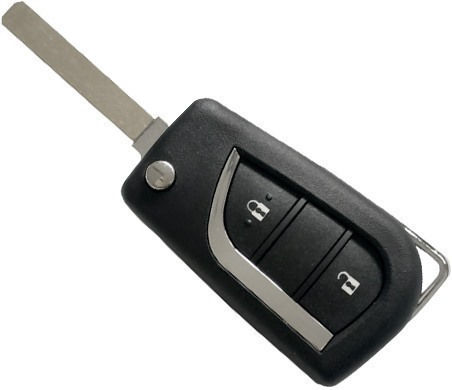 Toyota Foldable Car Key Shell with Blade with 2 Buttons for Toyota