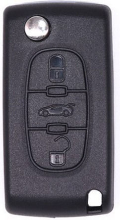 Foldable Car Key Shell with Blade with 3 Buttons Blade Va2 for Citroen