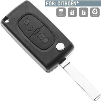 Carcasă cheie auto cu lamă cu 2 butoane Tip pentru Citroen