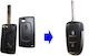 Foldable Car Key Shell with Blade with 2 Buttons Remote control