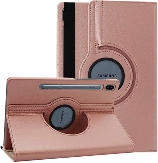 Leather Rotating Flip Cover Rose Gold for Samsung Galaxy Tab S6 10.5