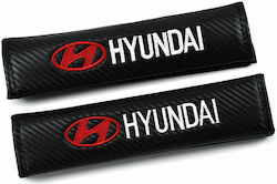Σετ Mαξιλαράκια Ζώνης “hyundai” 2τμχ Oem – Μαύρο Carbon