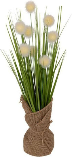 Artificial Grass Lari In A Jute Pot 41 Cm