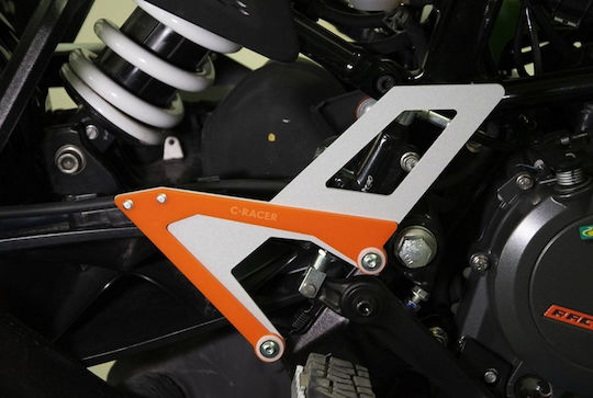 C-Racer Motorcycle Footpeg Protectors KTM 390 Adventure Orange