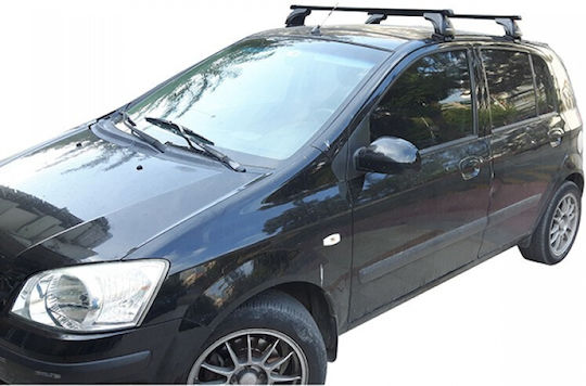 Nordrive Metallic Car Roof Bars for Hyundai Getz 5D 2002-2008 Set with Roof Rack Legs M.P.HGETZ.09