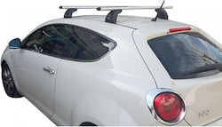 Nordrive Μπάρες Οροφής Αλουμινίου για Alfa Romeo Mito 2008+ (Σετ με πόδια)