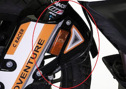 C-Racer Μπροστά Φτερό Μπροστινού Τροχού Μοτοσυκλέτας για KTM 390 Adventure Μαύρο