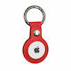 Case Leather for AirTag in Red color