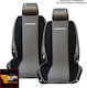 Set Autositzlehnen 2Stück Handtuch 100% Baumwolle Gray / Schwarz