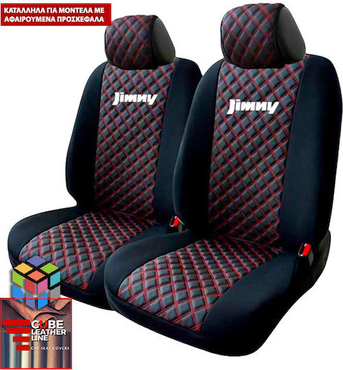 Huse Față Auto 2buc Piele sintetica Negru