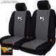 Front Car Covers 2pcs Towel Black