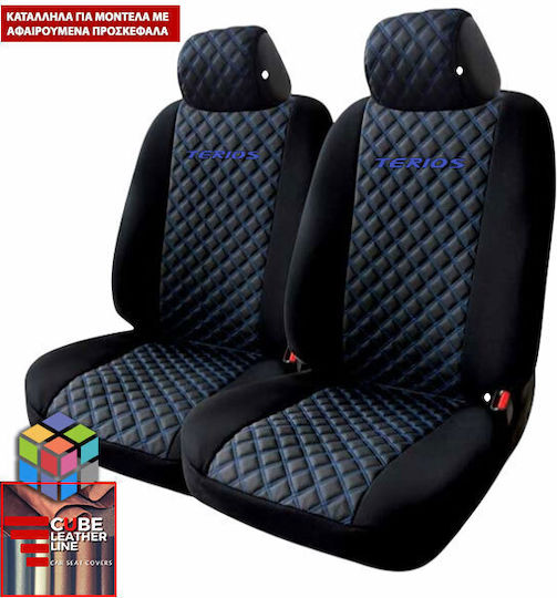 Huse Față Auto 2buc Piele sintetica Negru