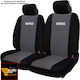 Front Car Covers 2pcs Towel Black