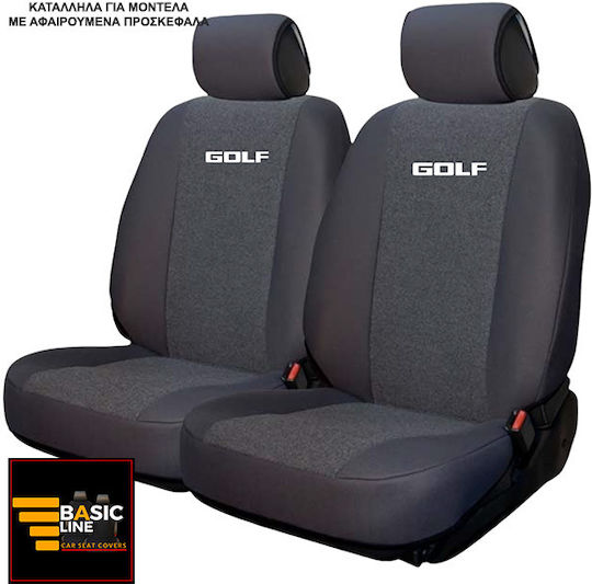 Huse Față Auto 2buc Prosop Gri