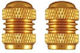 Gold Wheel Valve Caps B311g Keiti39199