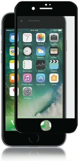 Vollkleber Vollflächig gehärtetes Glas Schwarz (iPhone SE 2022 / 2020 / 8 / 7)
