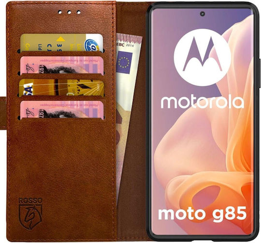 Rosso Element Pu Wallet Synthetic Leather / Silicone Brown (Moto G85)