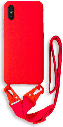 Bodycell Back Cover with Strap Red (Redmi 9A / 9ATRealme 9i)